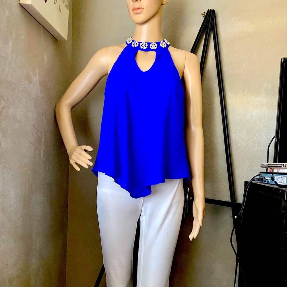 Royal Blue Blouse